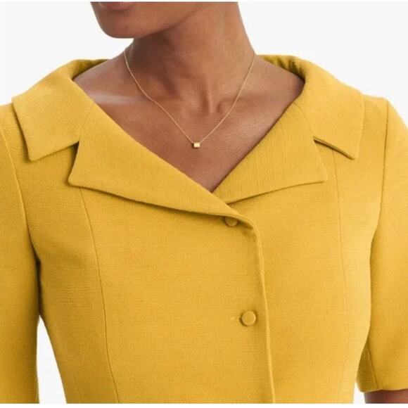 MM Lafleur NWT Gold Yellow Candice Shift Dress Retro Size XS Extra Small - Picture 3 of 12